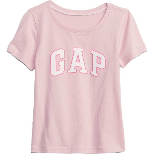 GAP V-HS SS LOGO T Dívčí tričko, růžová, velikost