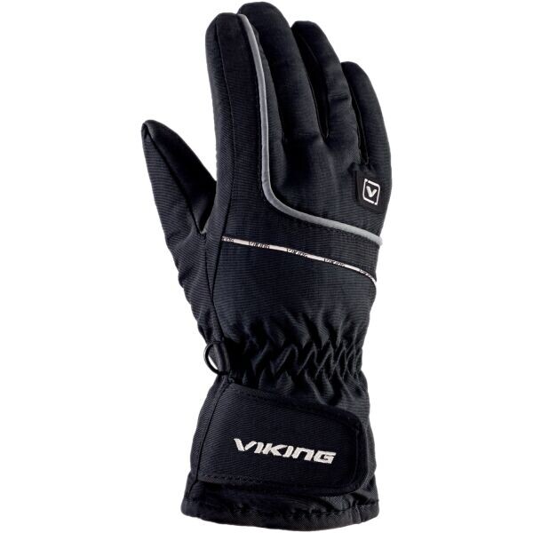 Viking KEVIN Dětské lyžařské rukavice, černá, velikost