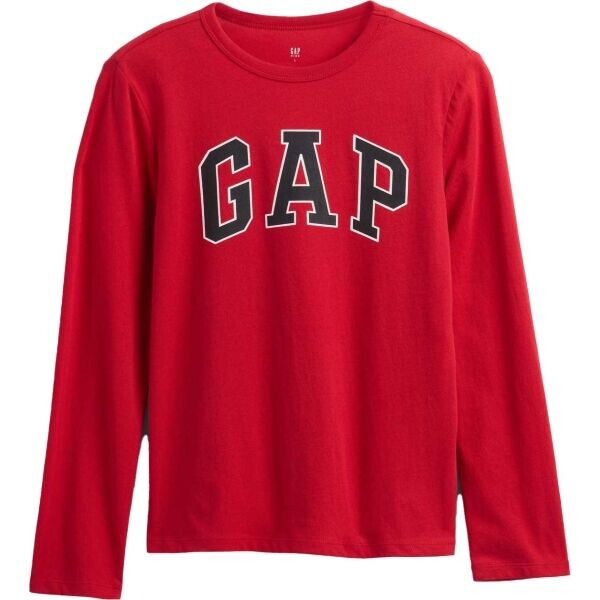 GAP V-FRCH LS LOGO TEE Dětské tričko, červená, velikost