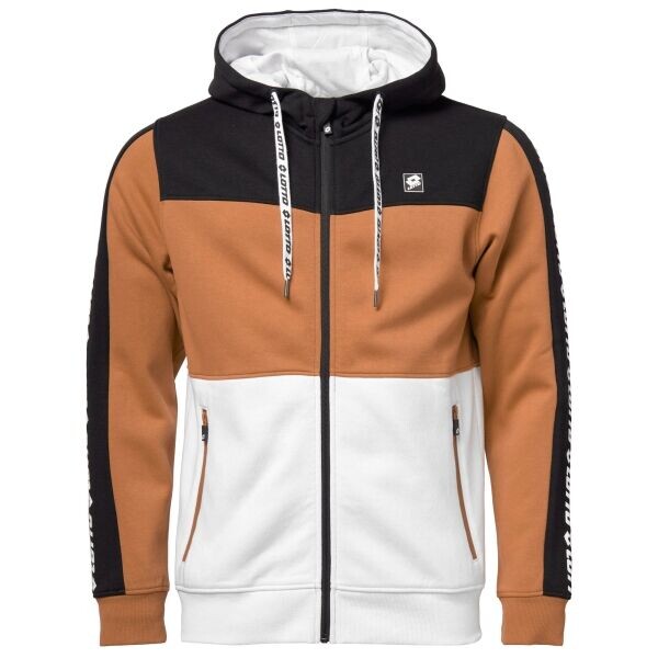 Lotto ZITAN Pánská celorozepínací mikina, hnědá, velikost