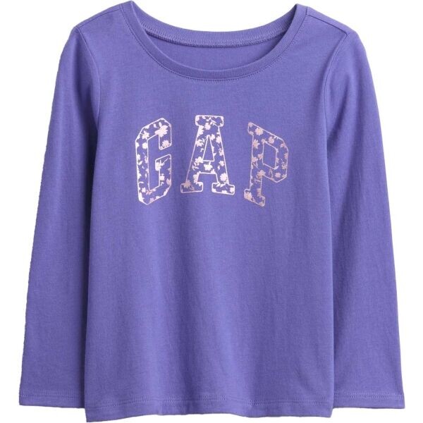 GAP V-FRCH LS BF LOGO TEE Dětské tričko, modrá, velikost 2Y
