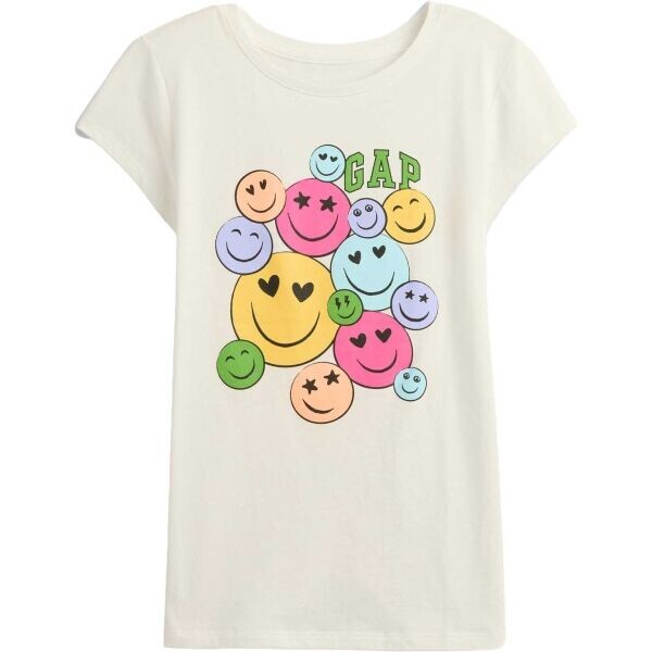 GAP V-FRCH SS LOGO TEE Dětské tričko, bílá, velikost