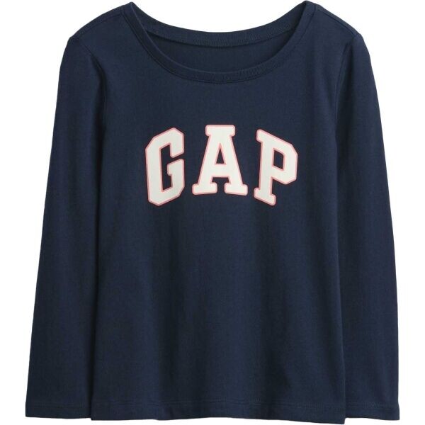 GAP V-FRCH LS LOGO TEE Dětské tričko, tmavě modrá, velikost 4Y