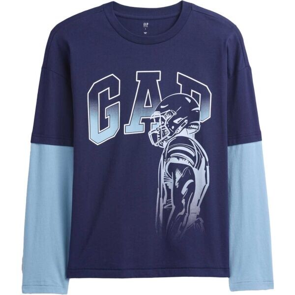 GAP V-LS ELV GRAPHIC TEE Dětské tričko, tmavě modrá, velikost