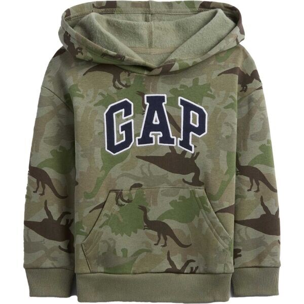 GAP V-FA NVLTY LOGO PO Dětská mikina, khaki, velikost 4Y