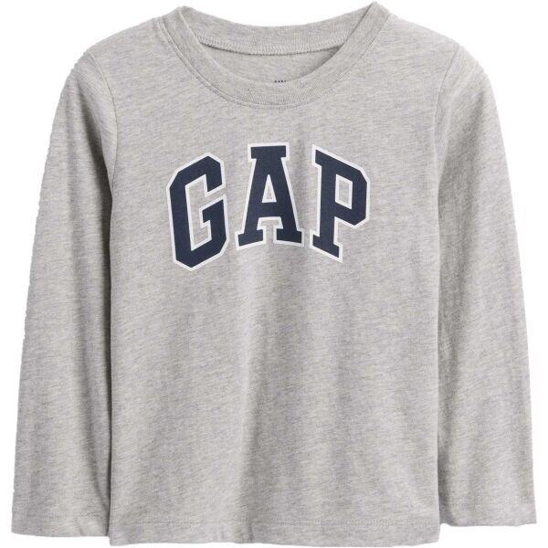 GAP V-FRCH LS LOGO TEE Dětské tričko, šedá, velikost 4Y