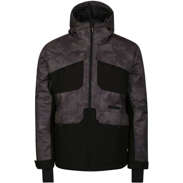 ALPINE PRO IBER Pánská lyžařská bunda, tmavě šedá, velikost