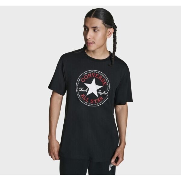 Converse CHUCK PATCH TEE Pánské tričko, černá, velikost