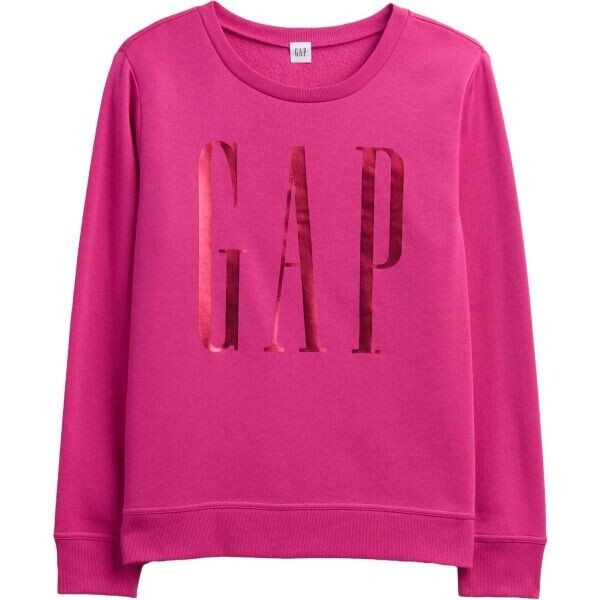 GAP V-LOGO DOORBUSTER CREW Dámská mikina s logem, růžová, velikost