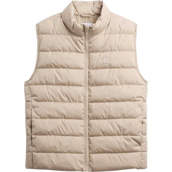 GAP V-FRCH LOGO LTWT PUFFER Pánská vesta, béžová, velikost