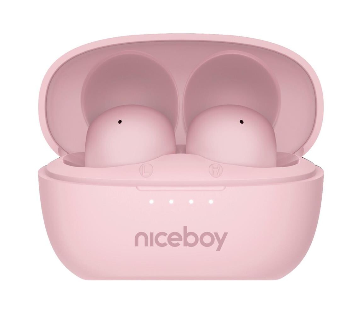 Niceboy Podsie 4 POP - Bezdrátová sluchátka 400 mAh + 2x 40 mAh IPX4 růžová podsie-4-pop-pink