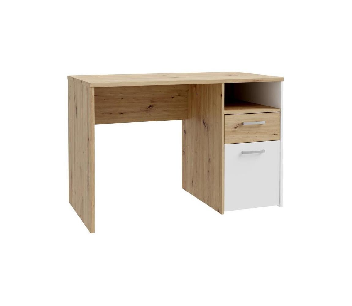 FORTE Psací stůl URO dub artisan/bílá CUGB111-C881