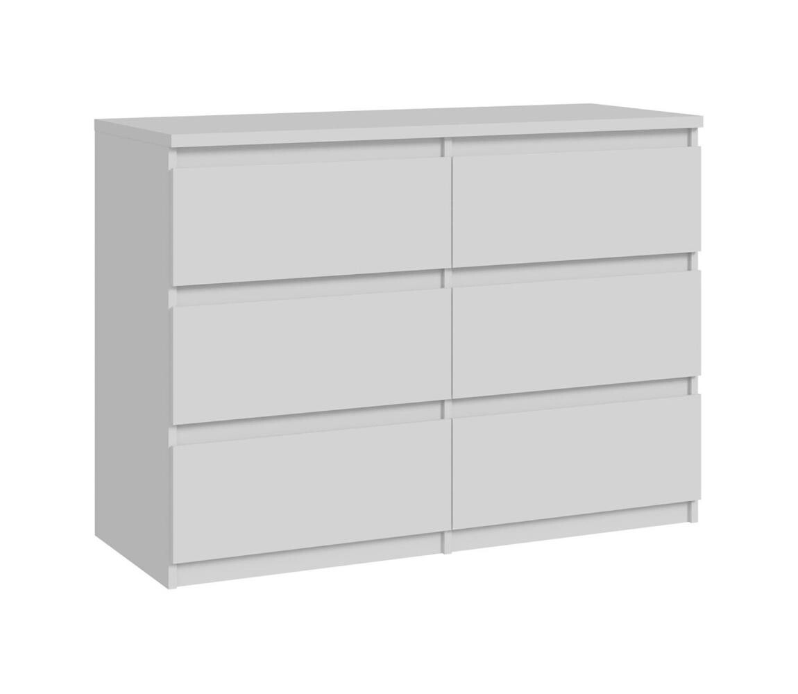 FORTE Komoda se zásuvkami MAO bílá CHLK24-U42