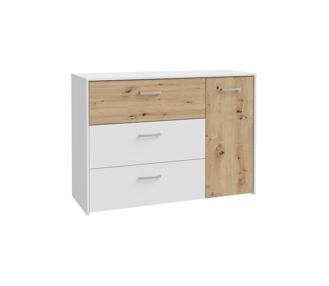 FORTE Komoda se zásuvkami URO dub artisan/ bílá CUGK221R-C853