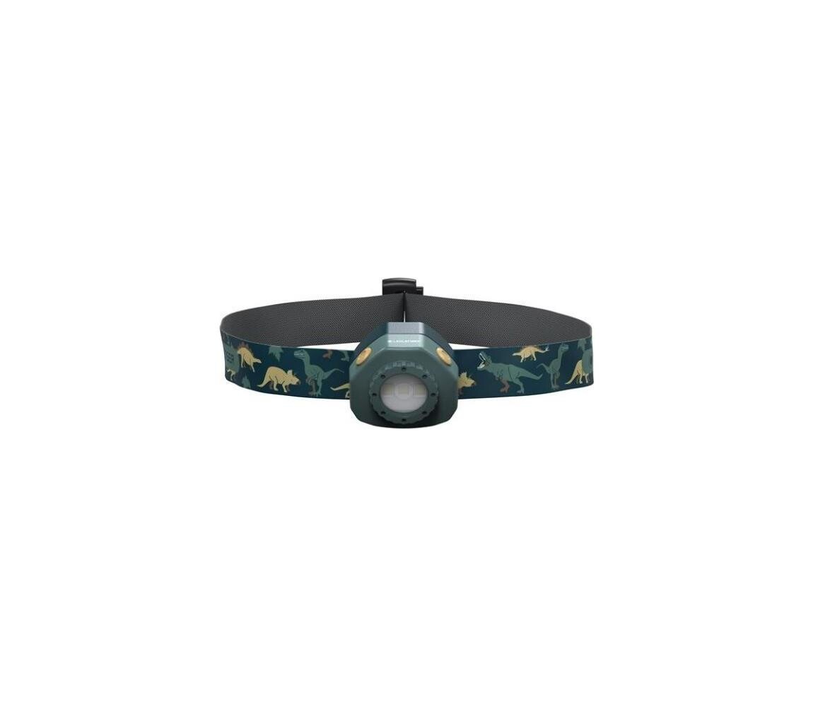 Ledlenser KIDLED4R DINO - LED Stm. nab. dět. čelovka LED IPX4 40 lm 18 h zelená 502535