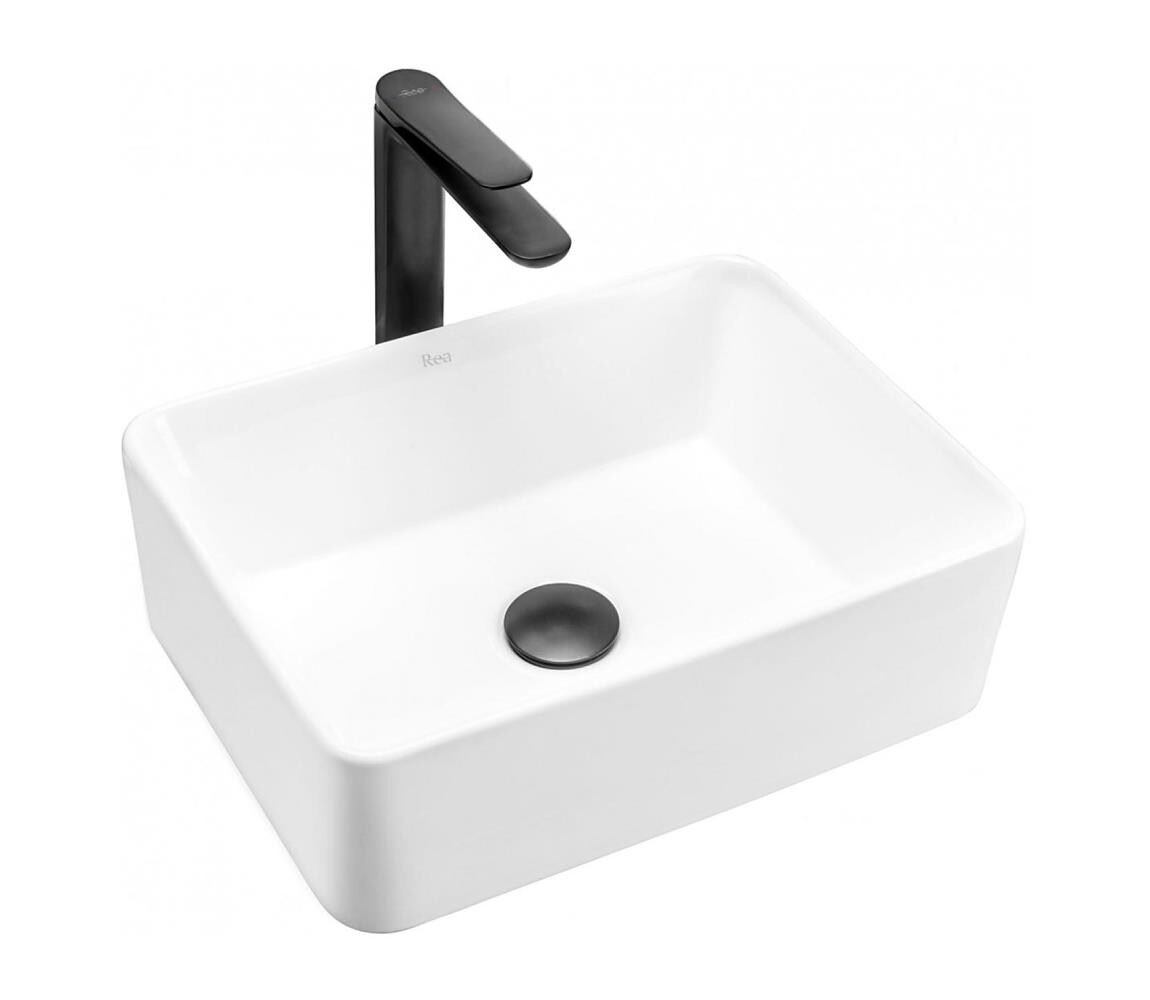 REA-U0952 - Umyvadlo na desku ANITA MINI 31x41 cm keramika/lesklá bílá REA-U0952
