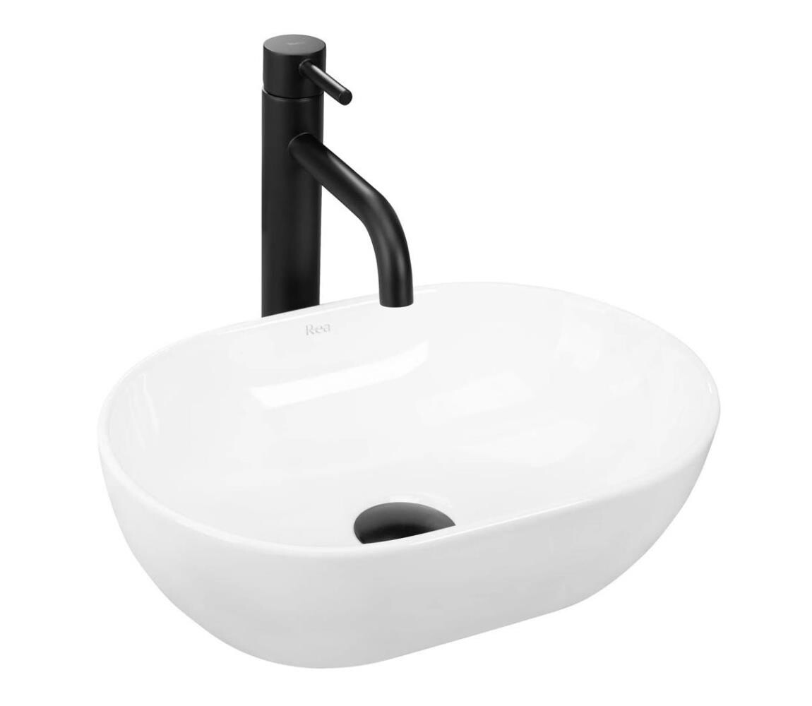 REA-U3322 - Umyvadlo na desku AMELIA MINI 26x38 cm keramika/lesklá bílá REA-U3322