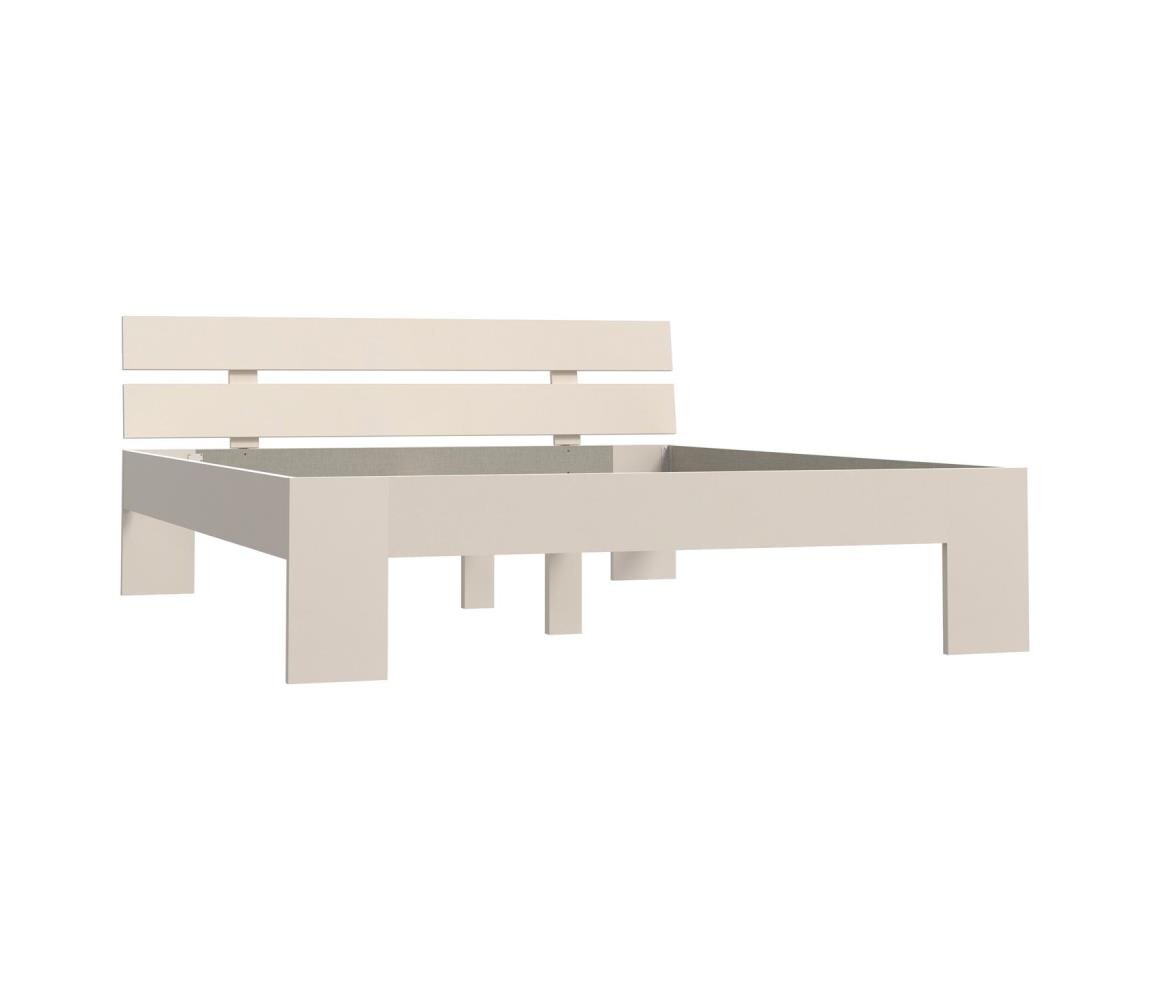 FORTE Dloulůžková postel PIROA 160x200 cm béžová DRFL1162-U60