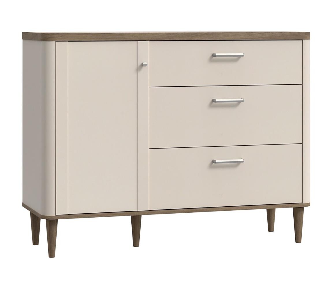 FORTE Komoda se zásuvkami VIRO hnědá/béžová LCTK221L-M861