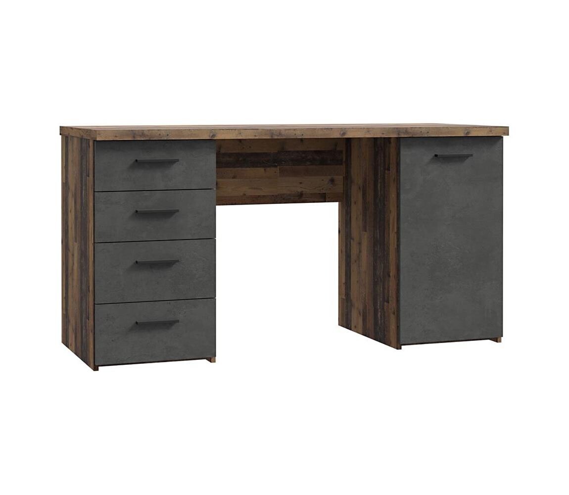 FORTE Psací stůl ARENO hnědá/grafit MT926-C943