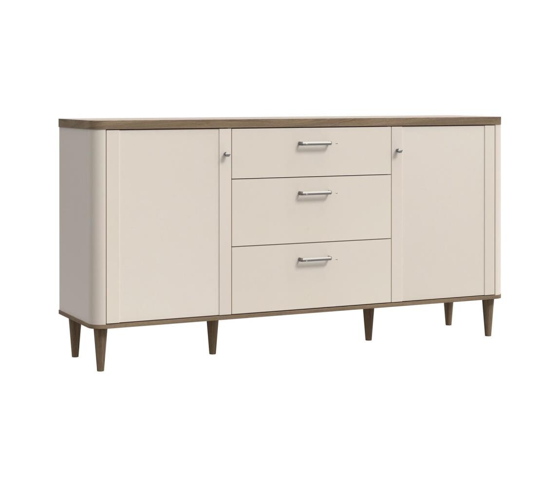 FORTE Komoda se zásuvkami VIRO hnědá/béžová LCTK233-M861