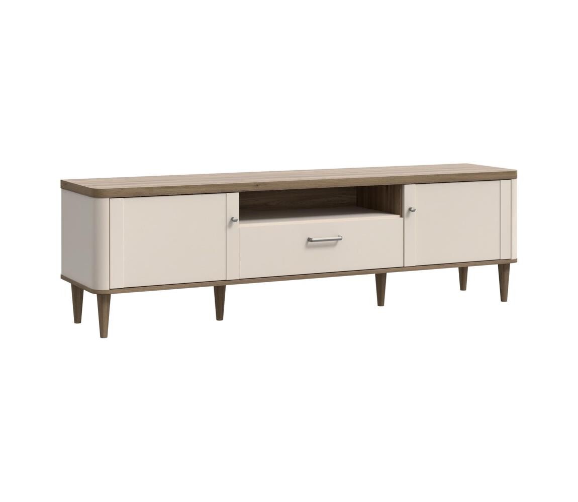 FORTE Televizní stolek VIRO hnědá/béžová LCTT133-M861