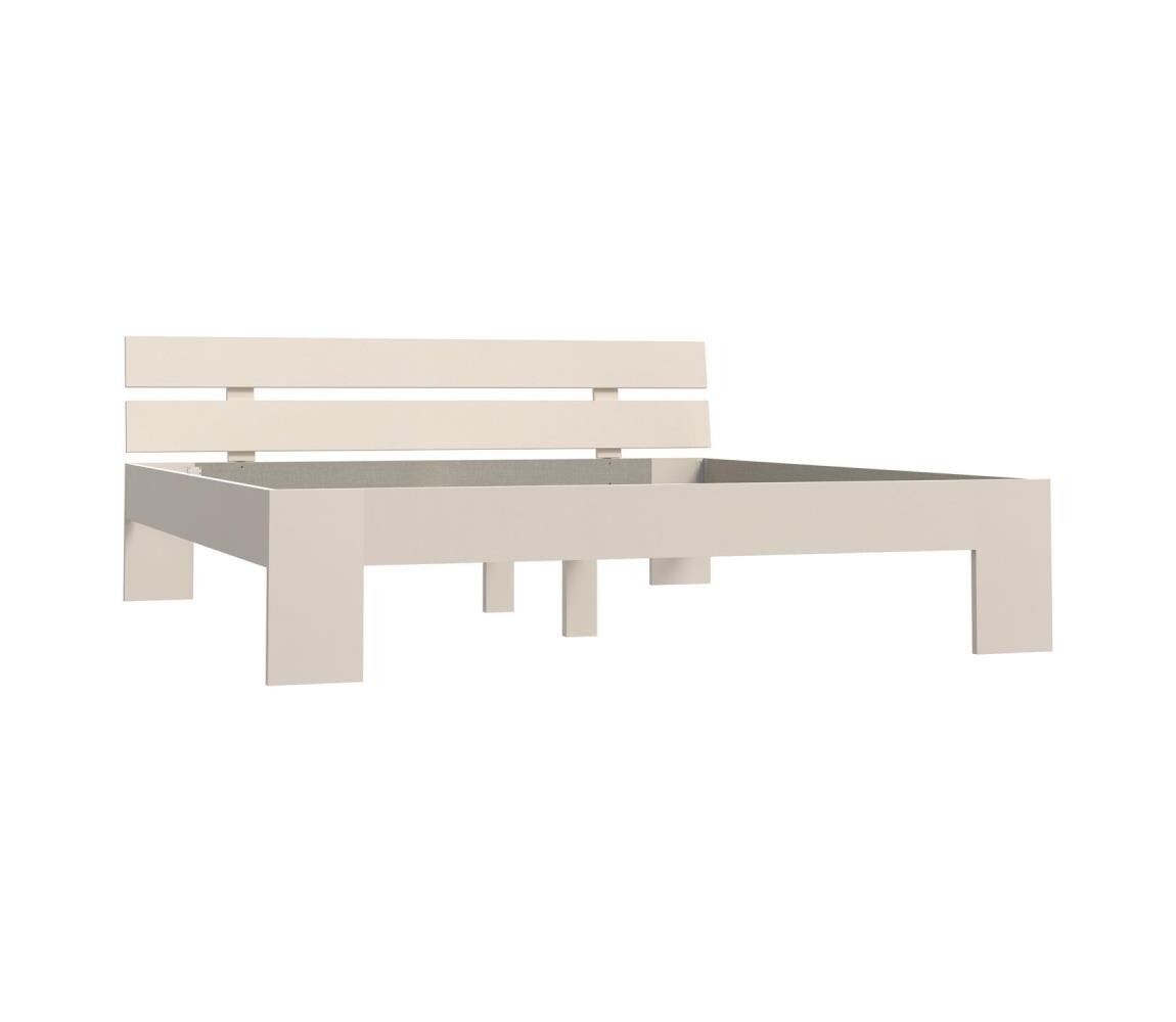 FORTE Dloulůžková postel PIROA 180x200 cm béžová DRFL1182-U60