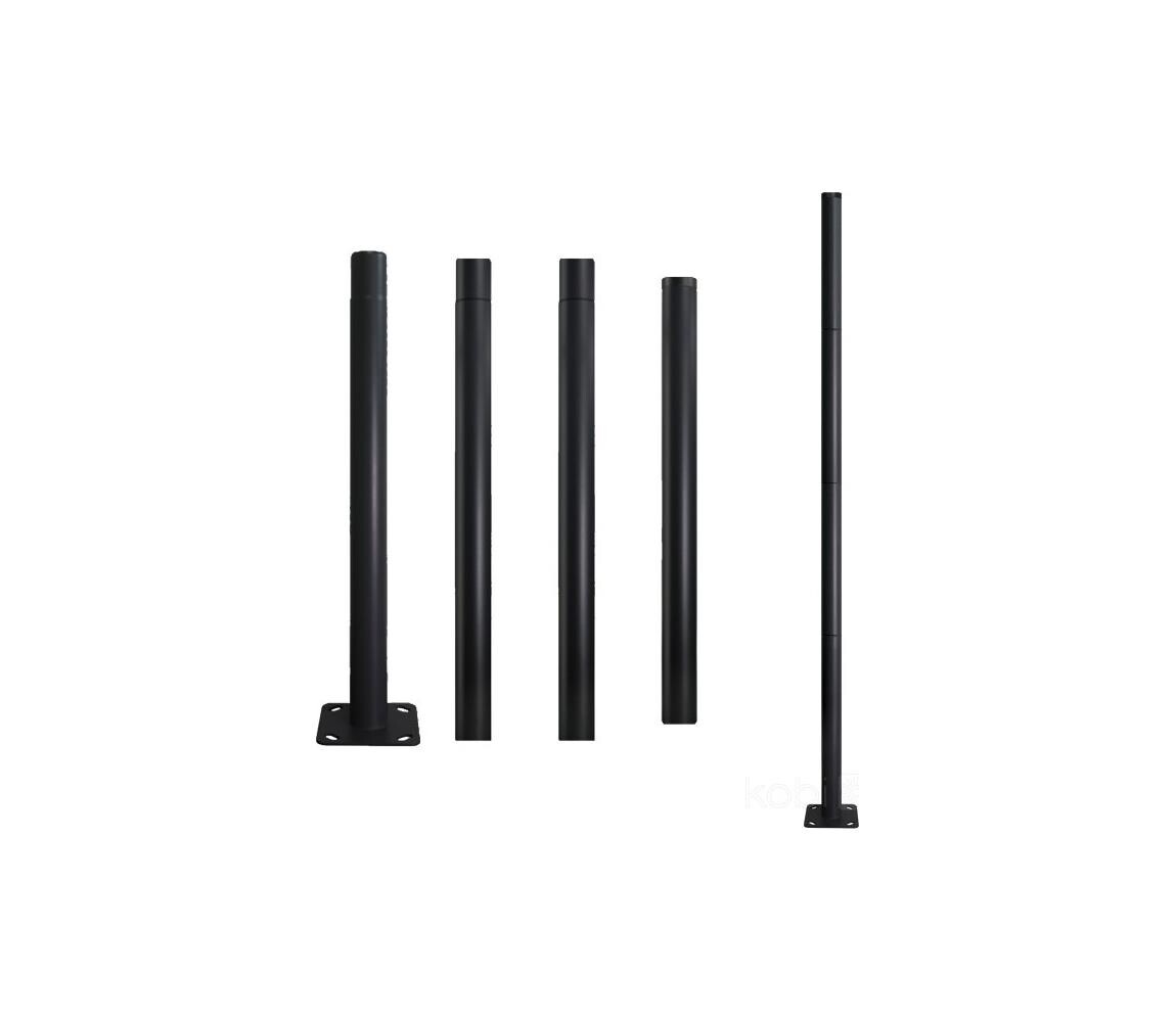 Kovová tyč pro sloup venkovního osvětlení BASE 4 m stožár pr. 60 mm černá 003692