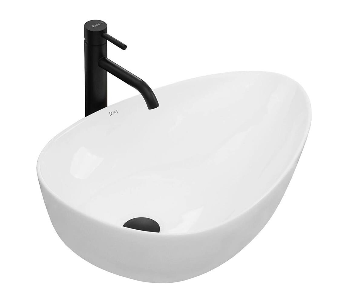 REA-U8536 - Umyvadlo na desku GRETA 39x56 cm keramika/lesklá bílá REA-U8536