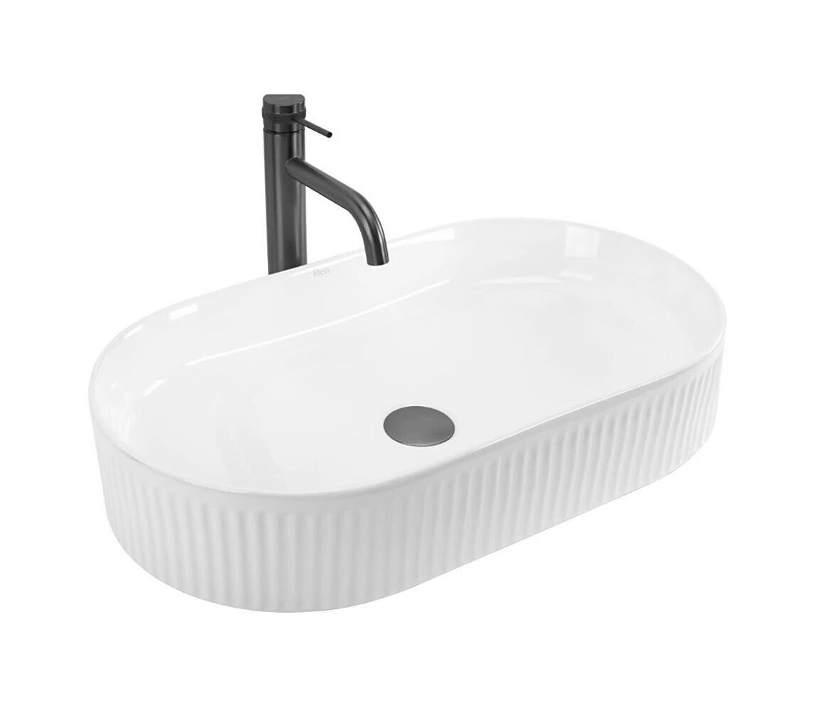 REA-U6526 - Umyvadlo na desku VANDA 34x60 cm keramika/lesklá bílá REA-U6526