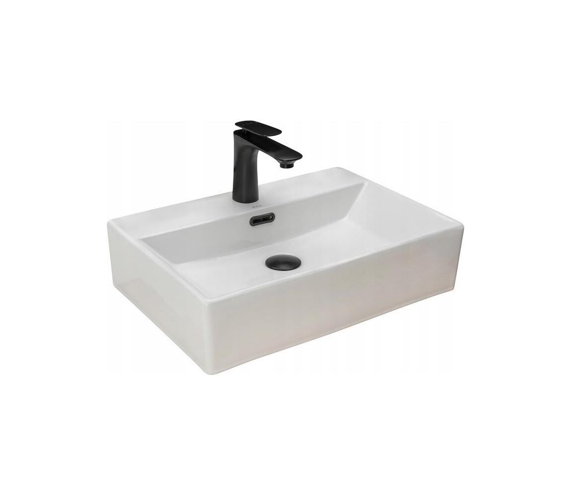 REA-U8701 - Umyvadlo na desku BONITA 36x51 cm keramika/lesklá bílá REA-U8701