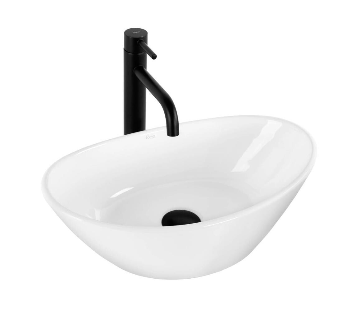 REA-U6802 - Umyvadlo na desku KATE 27x45 cm keramika/lesklá bílá REA-U6802