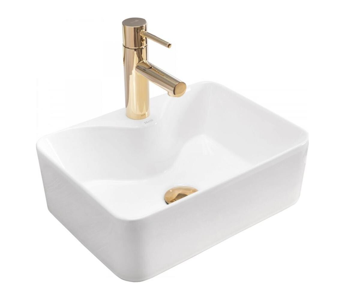 REA-U8196 - Umyvadlo na desku KELLY MINI 31x41 cm keramika/lesklá bílá REA-U8196