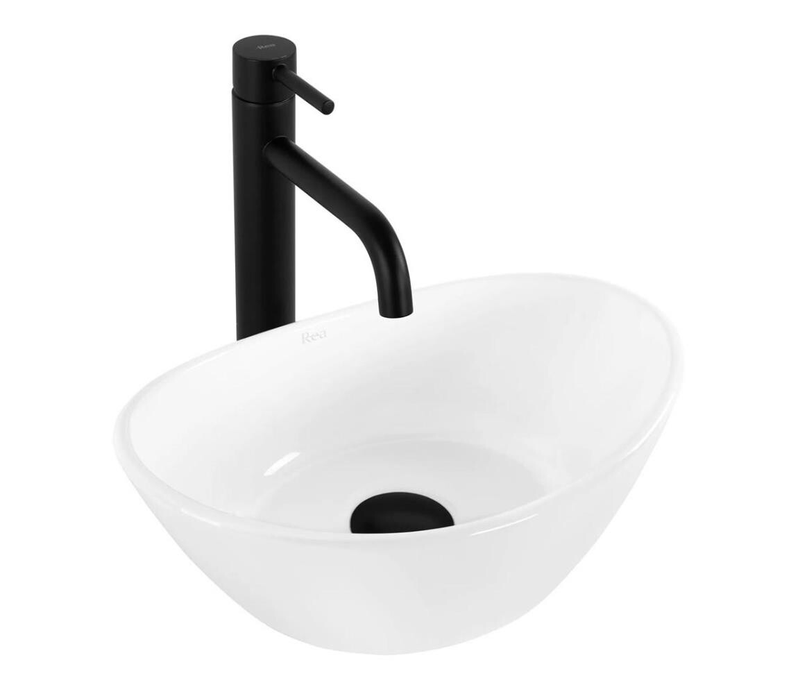 REA-U6803 - Umyvadlo na desku KATE 24,5x36,5 cm keramika/lesklá bílá REA-U6803