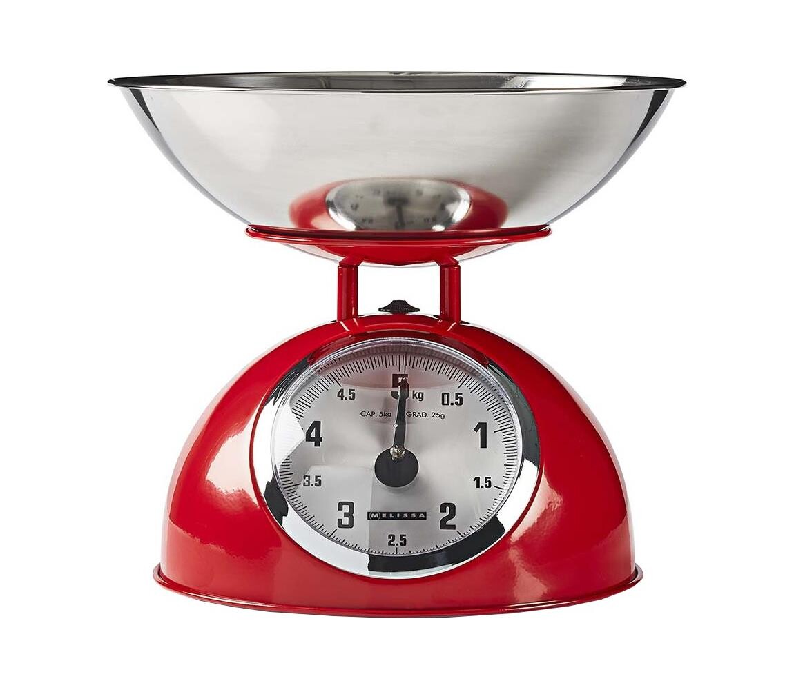 Melissa - Retro kuchyňská váha s mísou červená 16310239