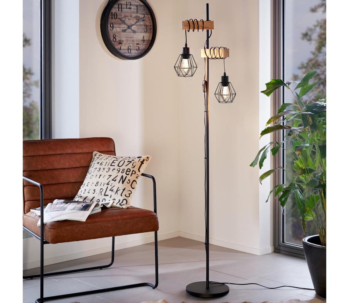Eglo 43137 - Stojací lampa TOWNSHEND 2xE27/60W/230V 43137