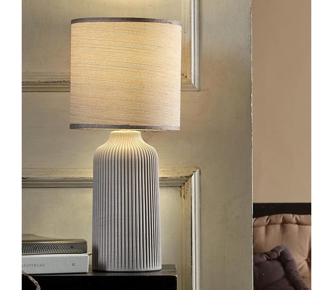 ONLI - Stolní lampa SHELLY 1xE27/22W/230V šedá 45 cm 064/LGG