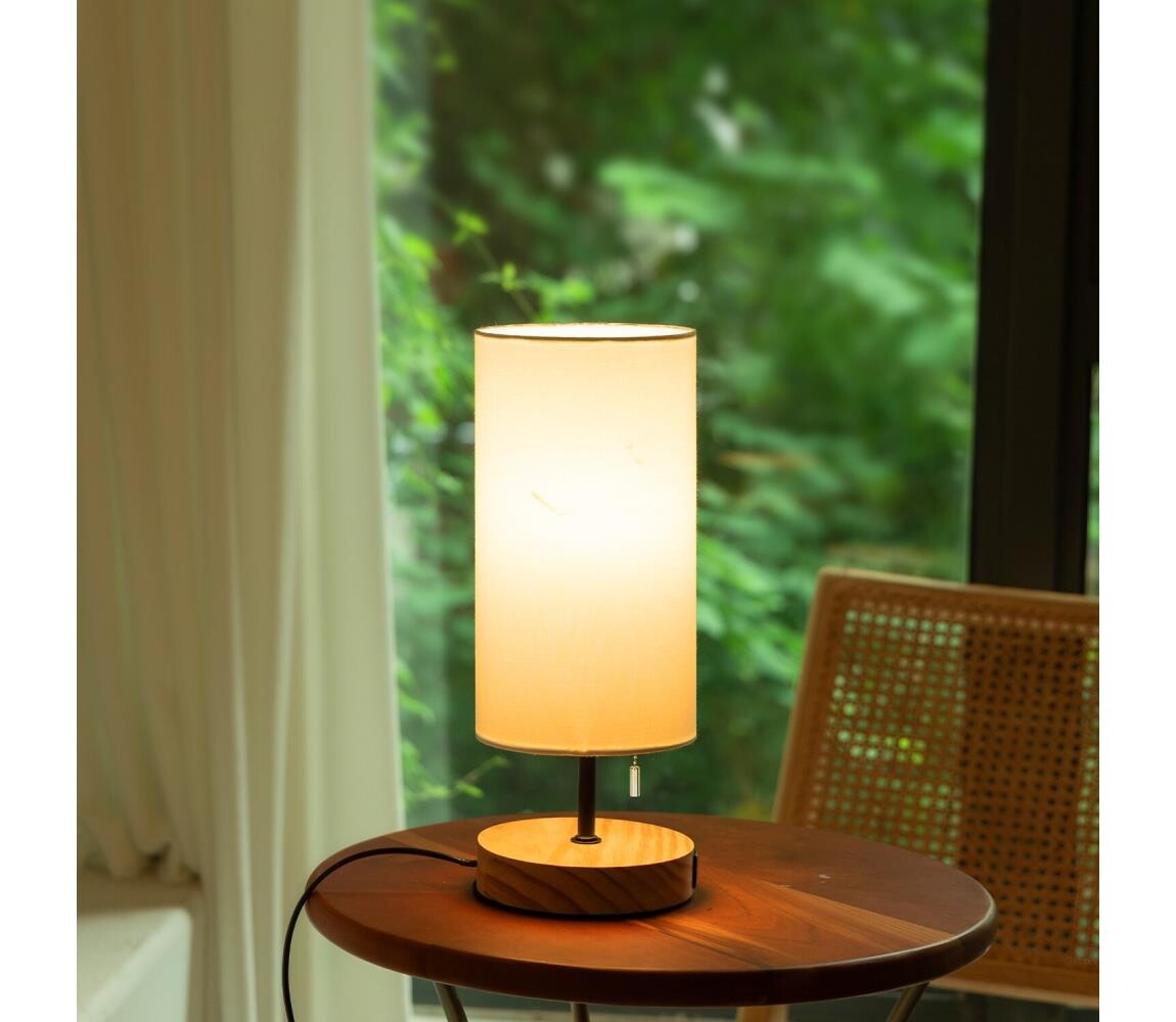 B.V.  - Stolní lampa s USB portem 1xE27/40W/230V béžová B10311AS4