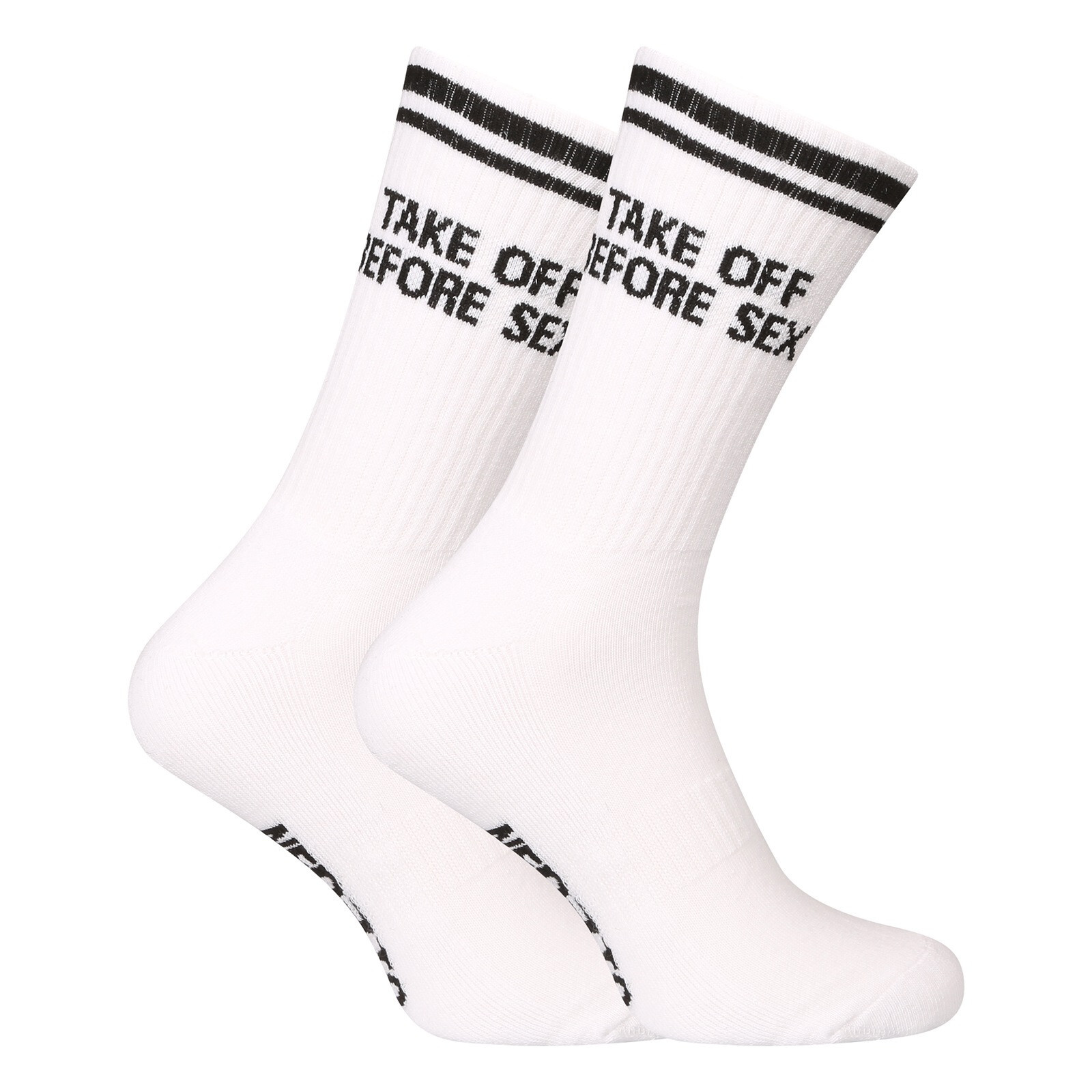 Ponožky Nedeto sportovní vysoké Take Off bílé (1NOBT3) S