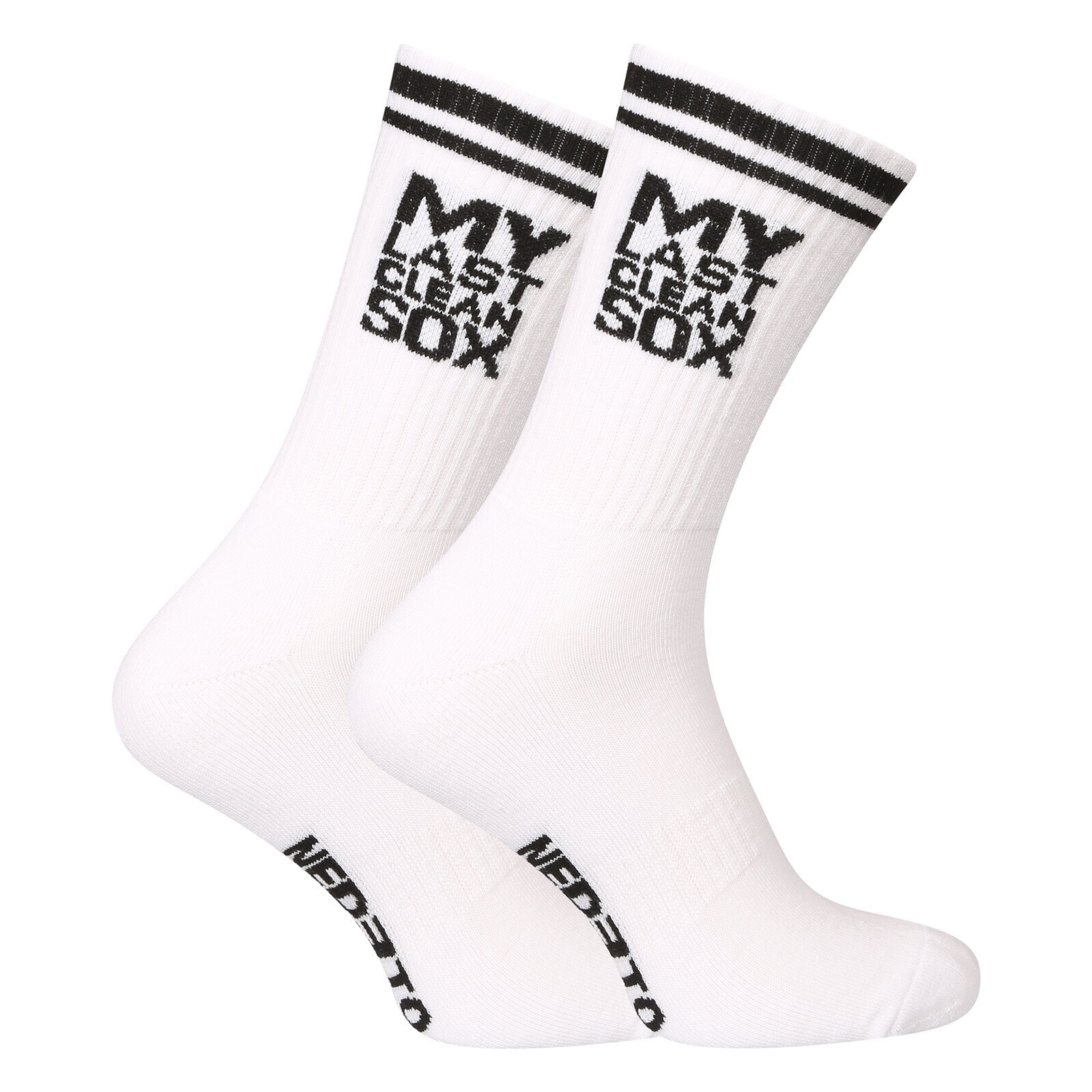 Ponožky Nedeto sportovní vysoké My Last Clean Sox bílé (1NOBT2) S