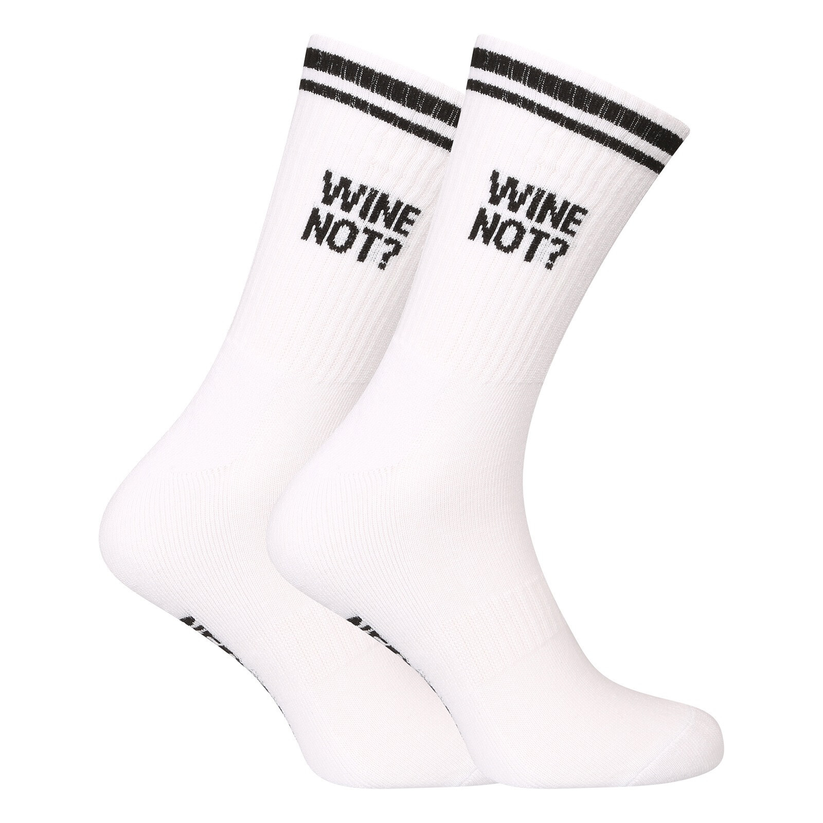 Ponožky Nedeto sportovní vysoké Wine not? bílé (1NOBT1) XL