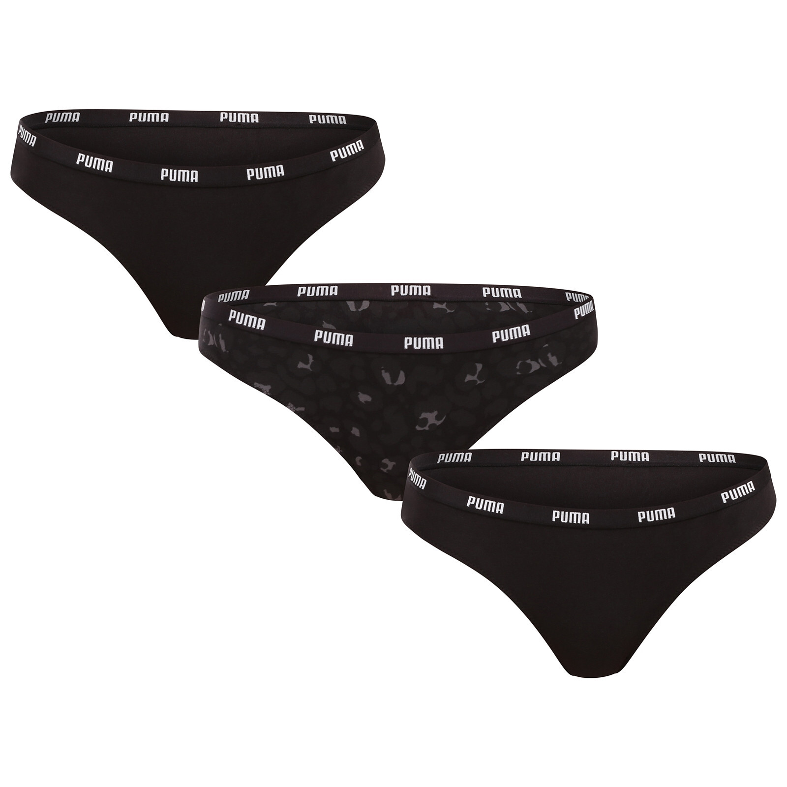 3PACK dámská tanga Puma vícebarevná (701236423 004) M