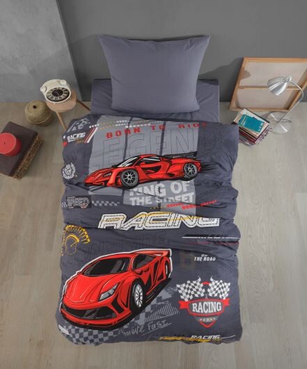 Kvalitex Bavlněné povlečení 140x200 + 70x90 cm - Racing team