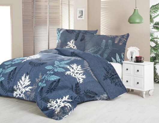 Kvalitex Bavlněné saténové povlečení 140x200 + 70x90 cm - Noční les