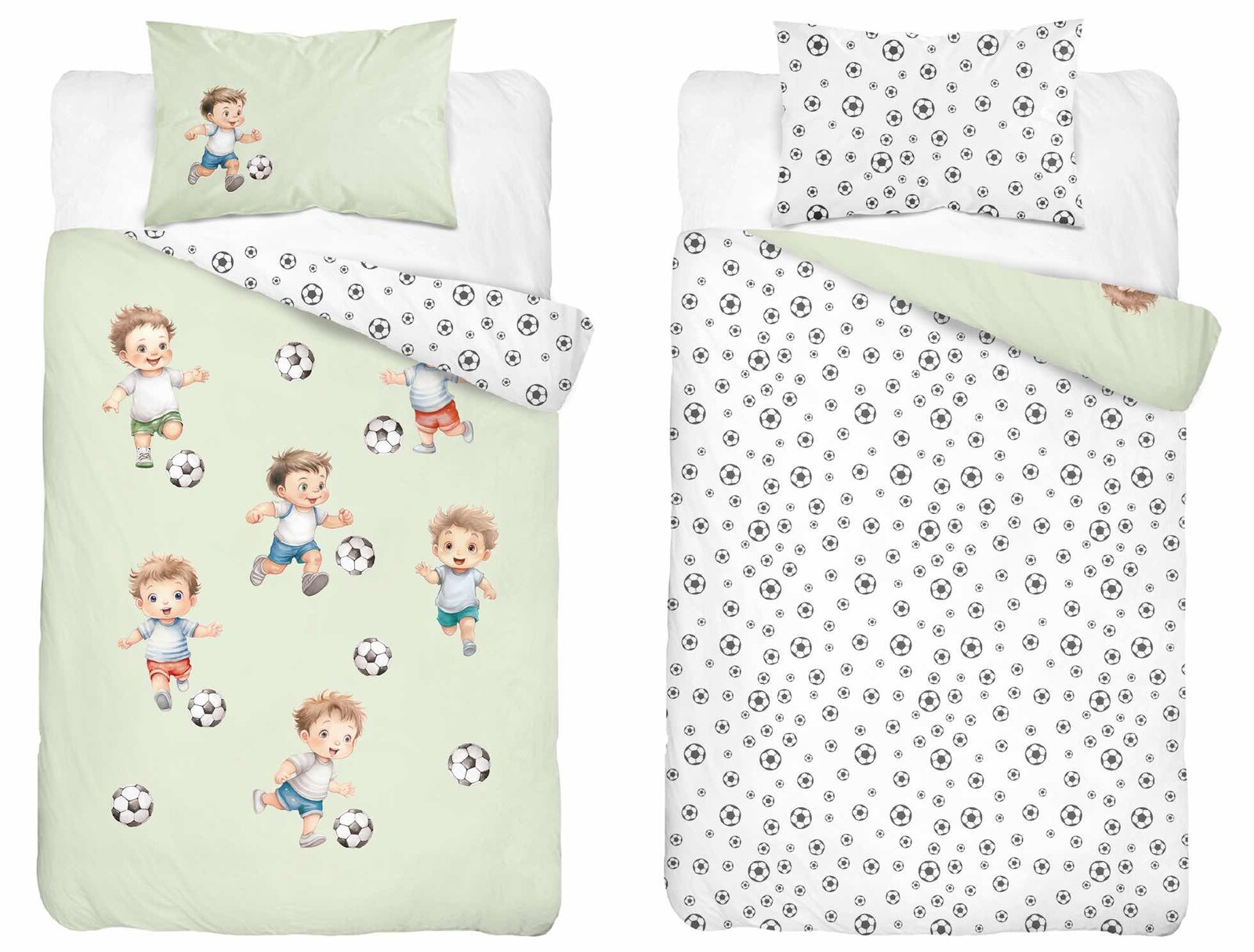 Detexpol Povlečení do postýlky 100x135 + 40x60 cm - Malí fotbalisti