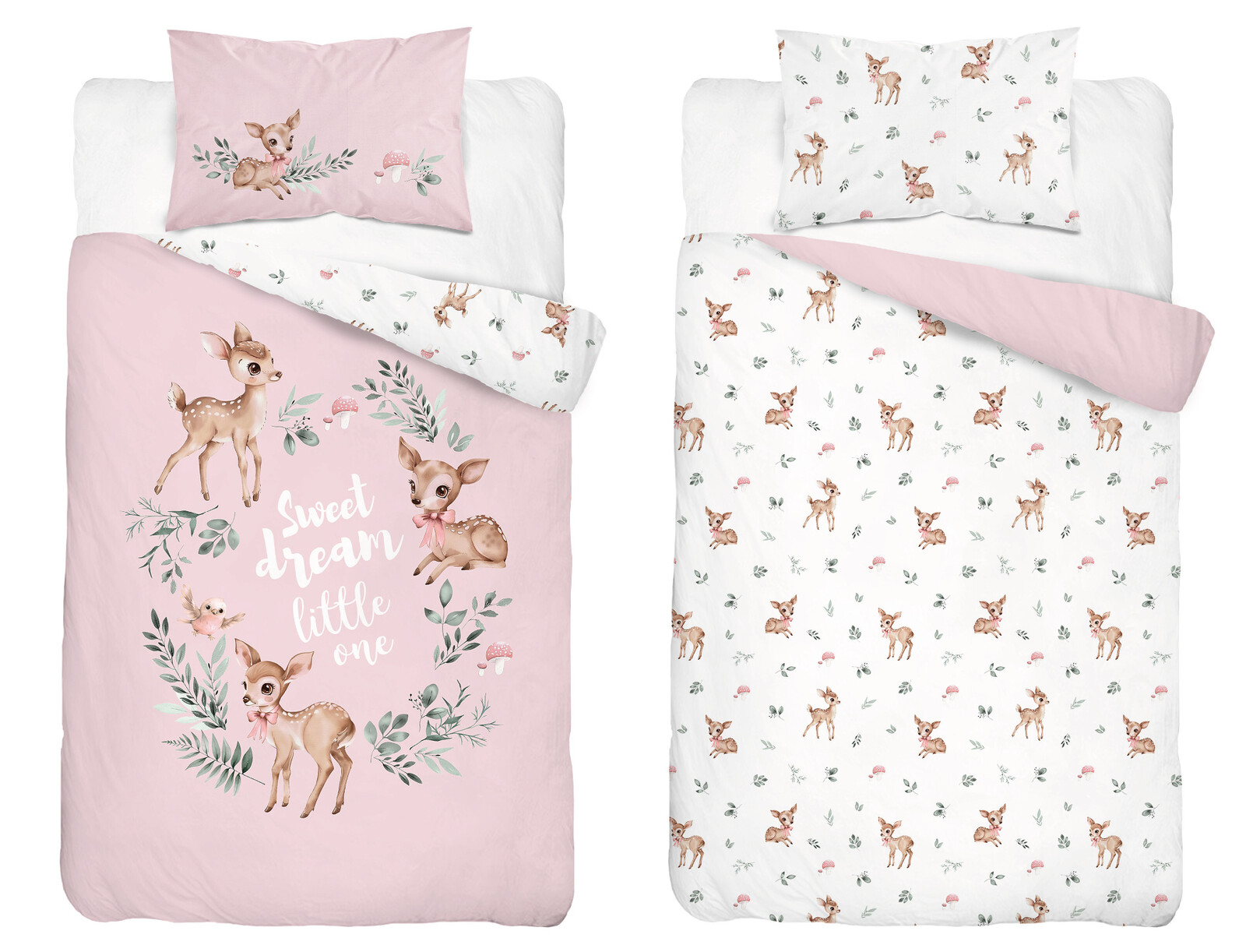 Detexpol Povlečení do postýlky 100x135 + 40x60 cm - Srnečky