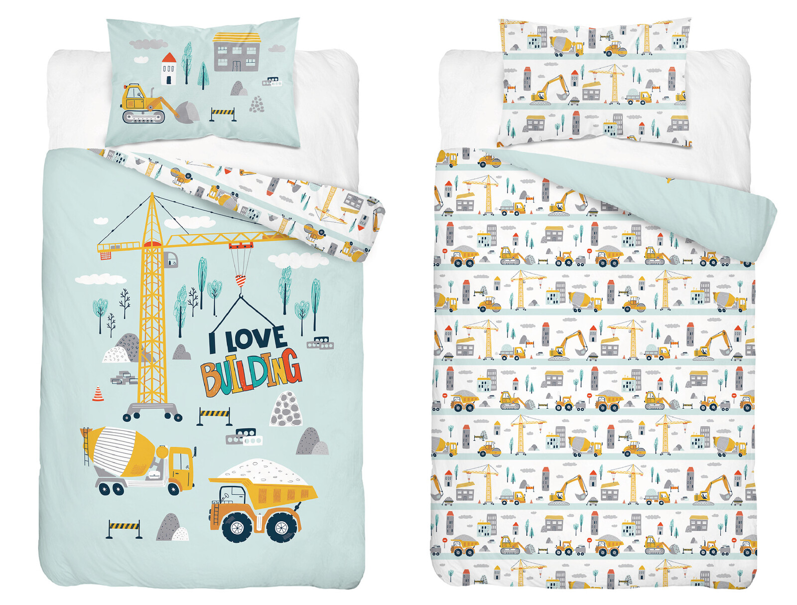 Detexpol Povlečení do postýlky 100x135 + 40x60 cm - Na stavbě