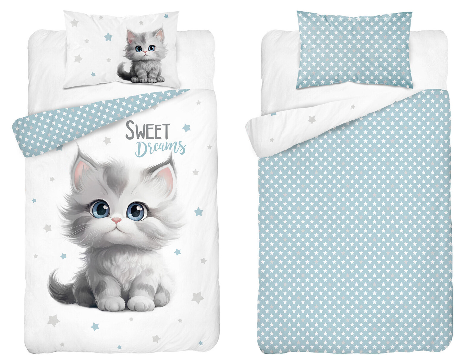 Detexpol Povlečení do postýlky 100x135 + 40x60 cm - Koťátko