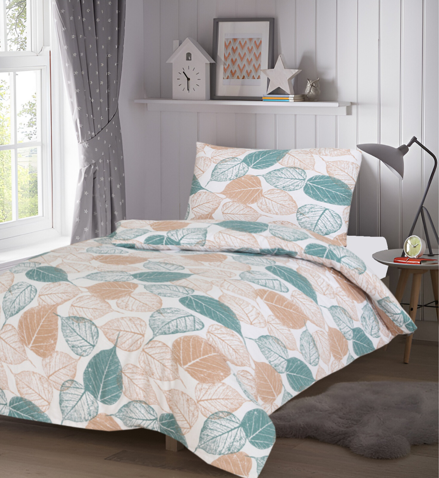 Jahu Flanelové povlečení 140x200 + 70x90 cm -  Hra listů