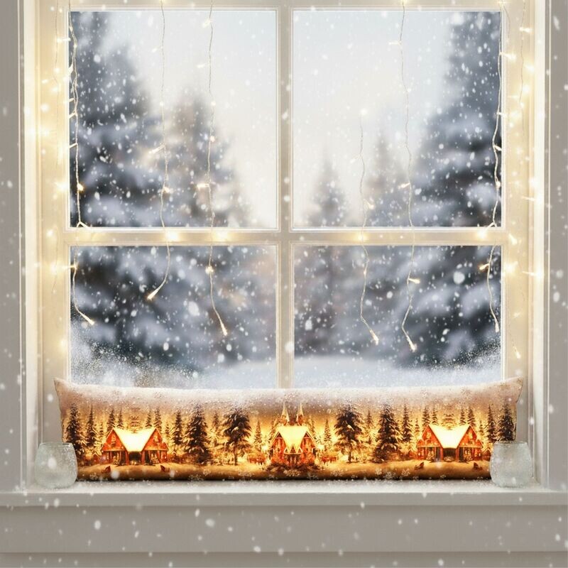 Okenní vánoční svíticí dekorace, Chaloupky